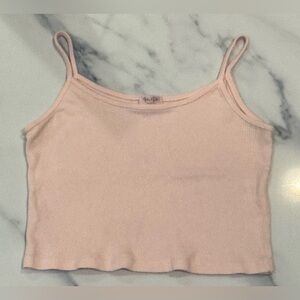 John Galt by Brandy Pink Ripped Tank Top